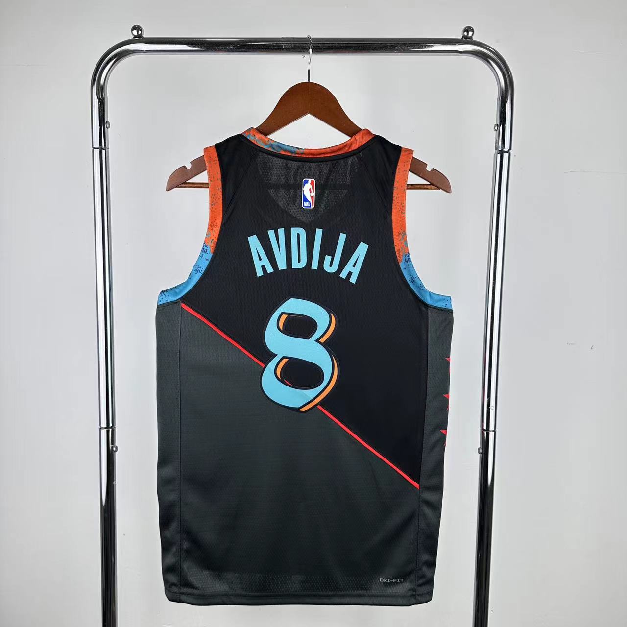 Men Washington Wizards #8 Avdlja Black Nike City Edition 2024 NBA Jersey